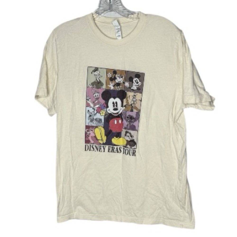 Disney Eras Tour Cream Graphic T-Shirt. Size Large.